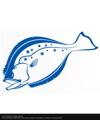 Steelfin Flounder Decal - Blue