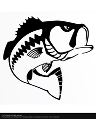 Steelfin Largemouth Decal - Black