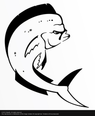 Steelfin Mahi Mahi Decal - Black