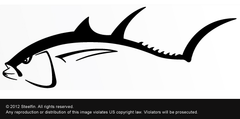 Steelfin Tuna Decal - Black