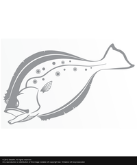 Steelfin Flounder Decal - Silver