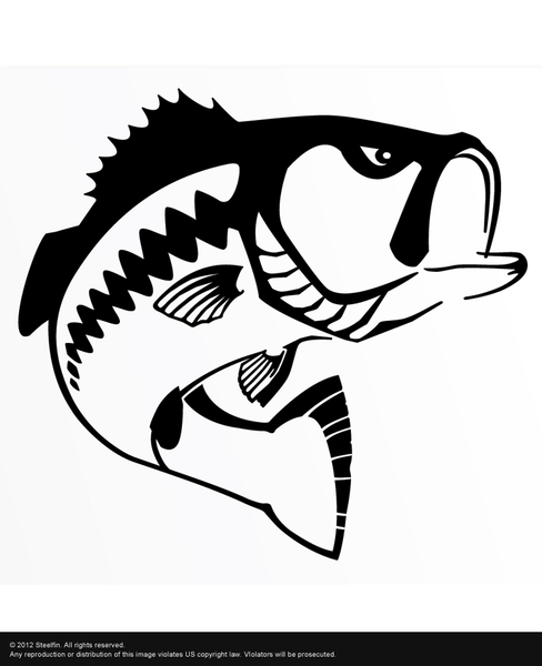 Largemouth Bass Decal, 3x3 - Andrew Lee Design