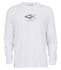 Steelfin Logo Performance Shirt, White, Front